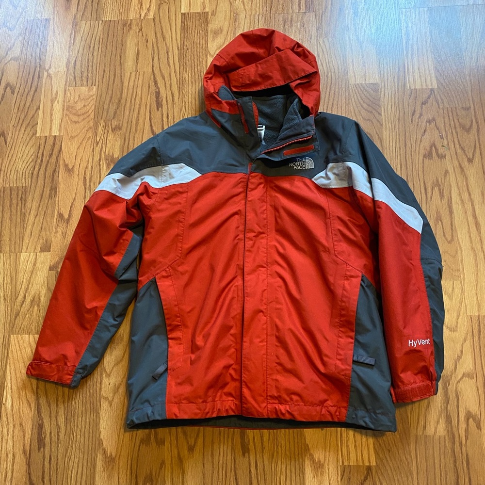 Lg boys The North Face double-lined coat